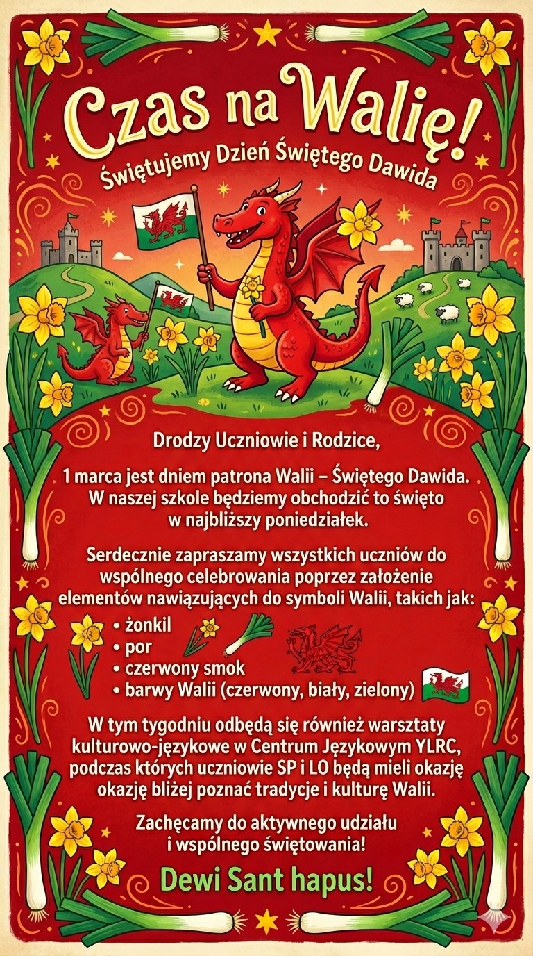 Smoki, pory i żonkile – świętujemy Dzień św. Dawida, patrona Walii